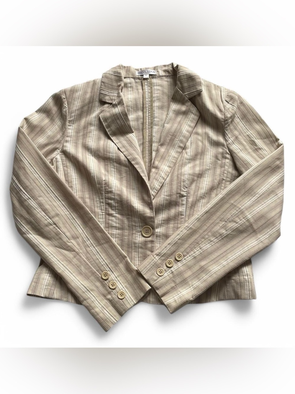 Women’s tan striped blazer